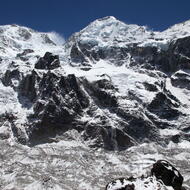 Západná stena Kabru South a Rathong