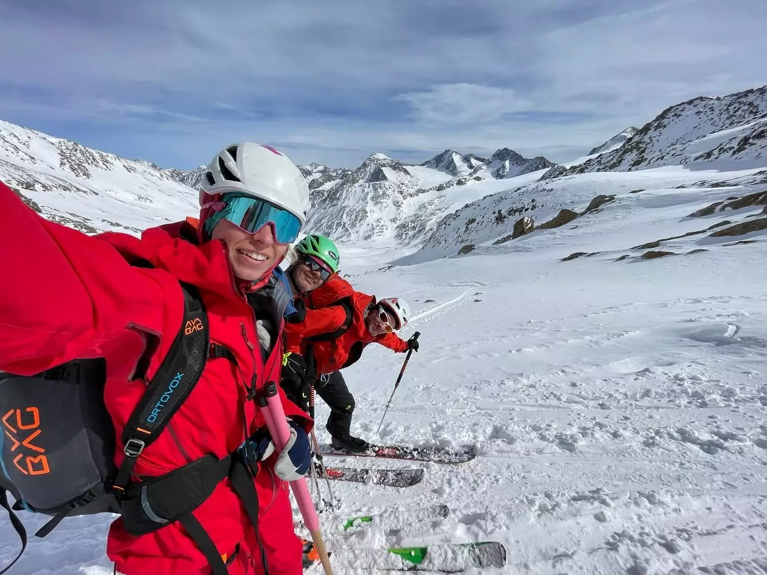 Výstup do sedla Tisenjoch (neďaleko náleziska Ötziho).