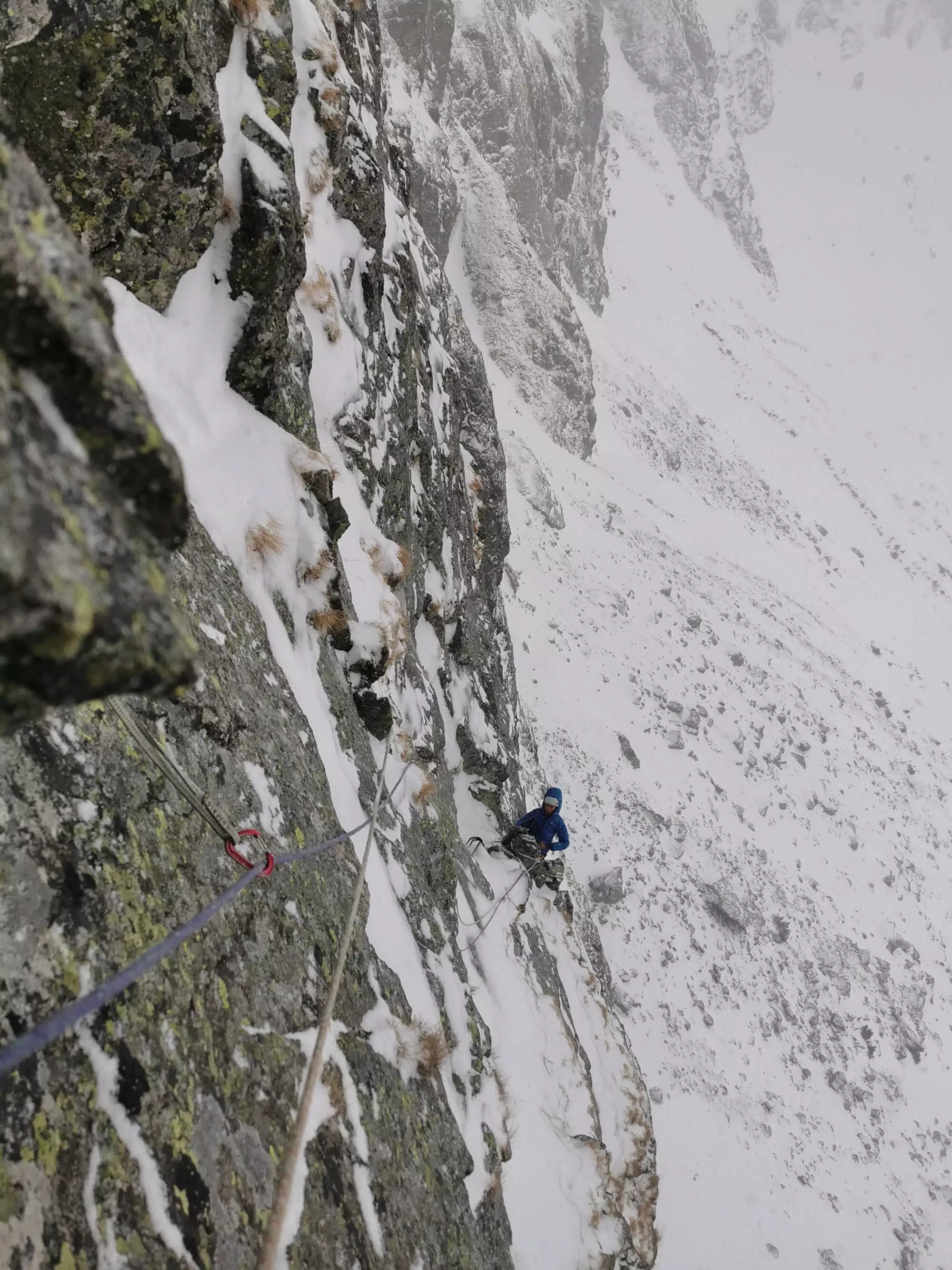 Úvod do 60m dlhej dĺžky z cesty "Direttissima"